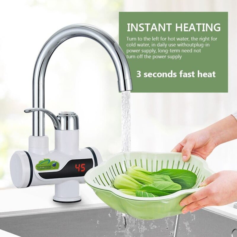 Hot Water Tap Instant Heating Faucet, Electric Geyser, Shock Proof  Digital Display with Shower Head for kitchen and bathroom, Water Geezer - Image 5