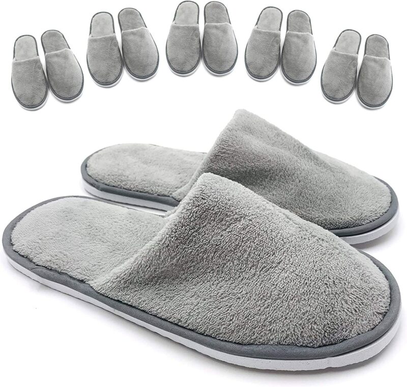 Warm Spa Slippers-Closed Toe Non Slip Disposable Hotel Slippers for Wowens Men-Thick Soft Cotton Reusable House Slippers Fit for Guests,Bathroom,Bedroom,Travel,Home,Indoor - Image 3