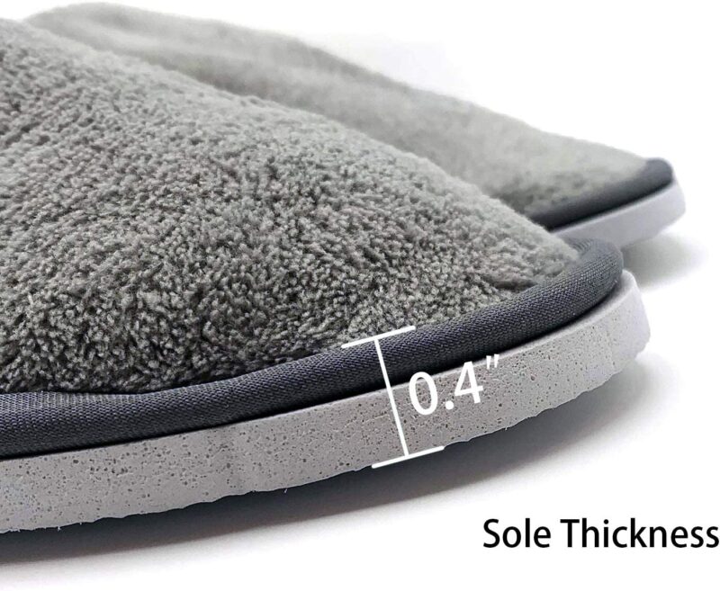 Warm Spa Slippers-Closed Toe Non Slip Disposable Hotel Slippers for Wowens Men-Thick Soft Cotton Reusable House Slippers Fit for Guests,Bathroom,Bedroom,Travel,Home,Indoor - Image 4