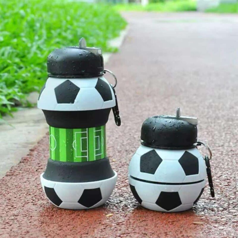 Football Silicon Foldable Water Bottle - Image 2