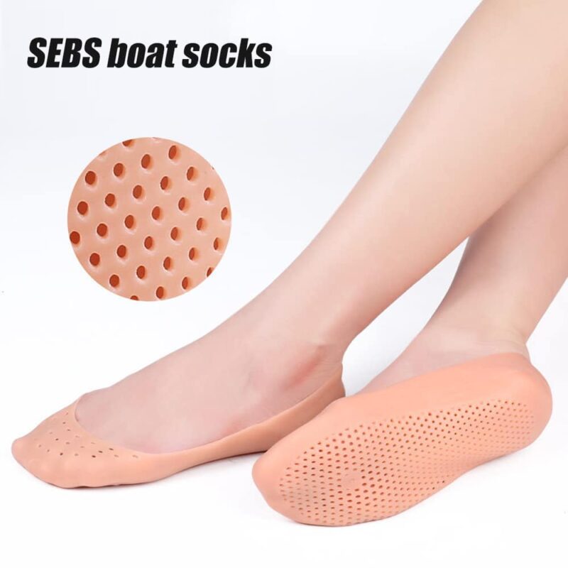 Moisturizing Anti-Crack Silicone Socks for heal cracks and pain relief - Image 2