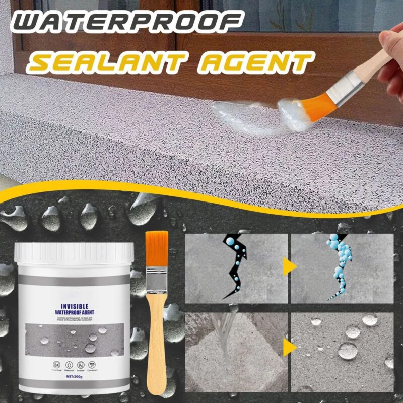 Invisible Waterproof Agent, Super Strong Invisible Waterproof Anti leakage Agent, Instant 300G with brush - Image 2