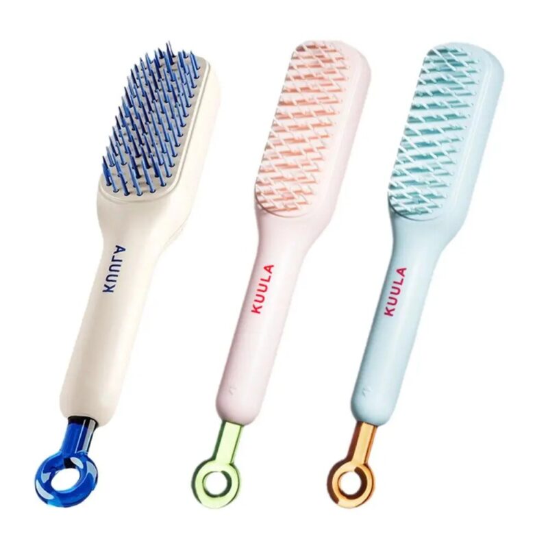 Magic Retractable Comb Self Cleaning Hair Brush Massage Anti-static Hair Smoothing Comb - Image 3