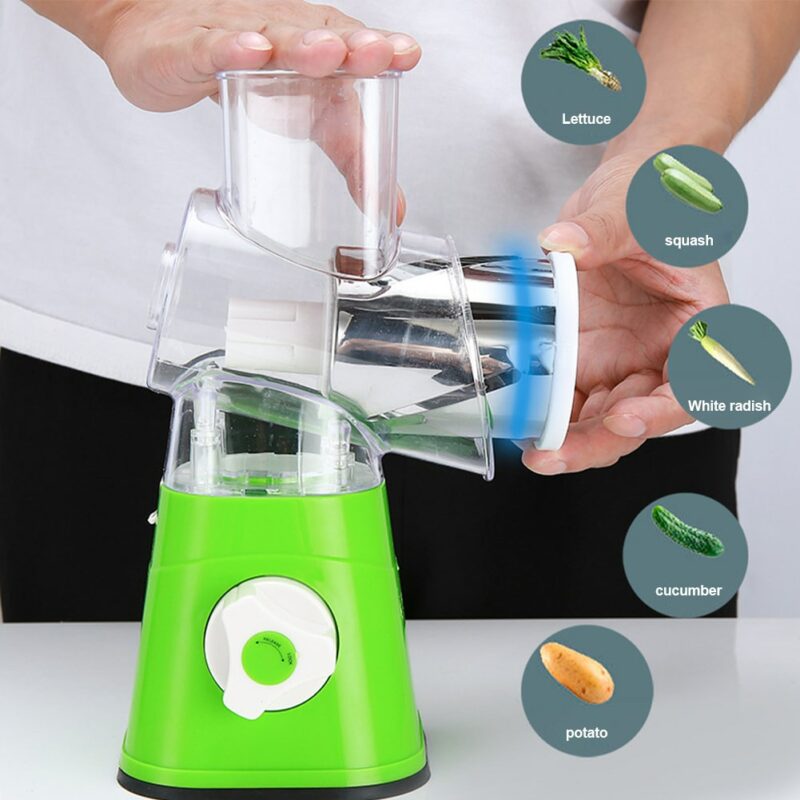 Manual Vegetable Cutter Slicer Multifunctional Round Slicer Gadget Multifunction Kitchen Gadget Food Processor Blender Cutter - Image 2