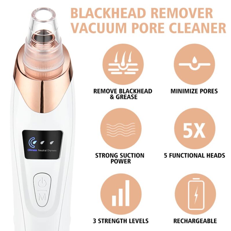 Blackhead Remover Vacuum Acne Cleaner Black Spots Removal Facial Deep Cleansing Pore Cleaner Machine - Image 2