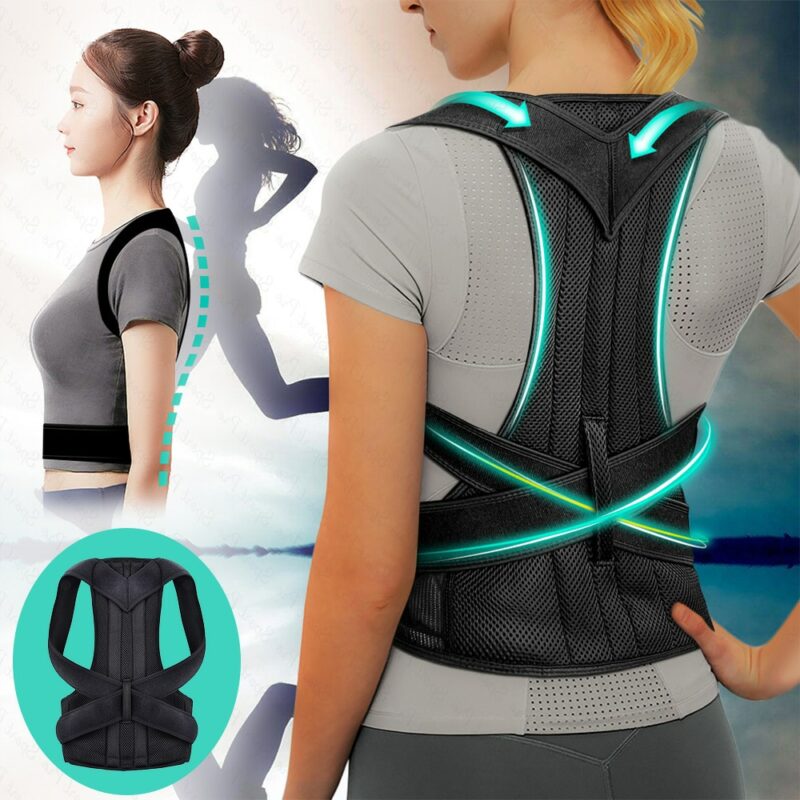 Back pain belt and support Posture Corrector Shoulder Support Belt Upper and Lower Back Pain Relief - Image 2