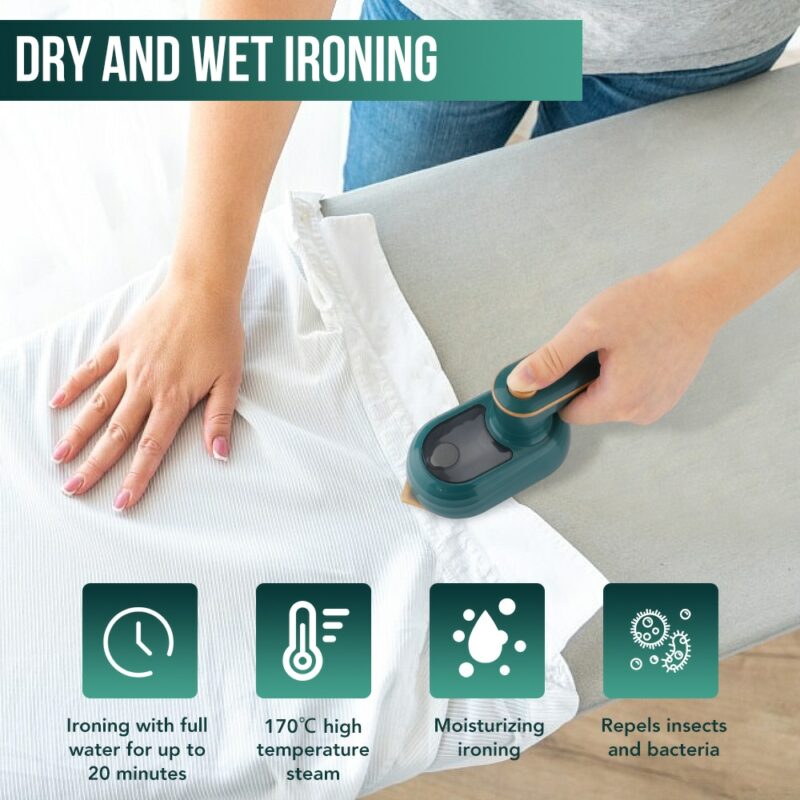 Portable Garment Steamer for Clothes, Lightable Professional Fabric Wrinkle Remover for Home & Travel, No Ironing Board Needed - Image 3