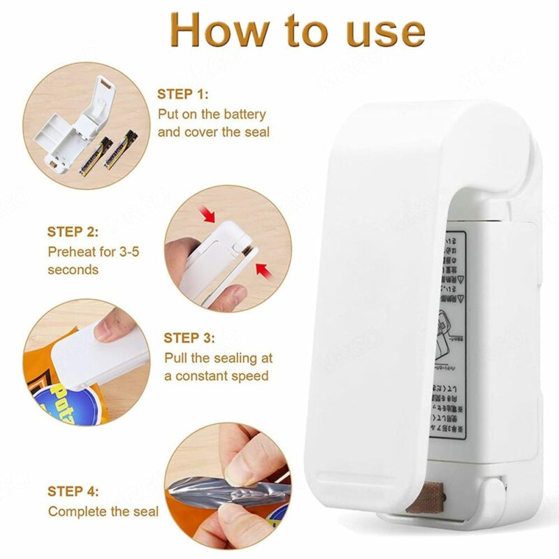 Mini Plastic Bag Sealer Machine Storage Bag Clip Sealing Machine - Image 3