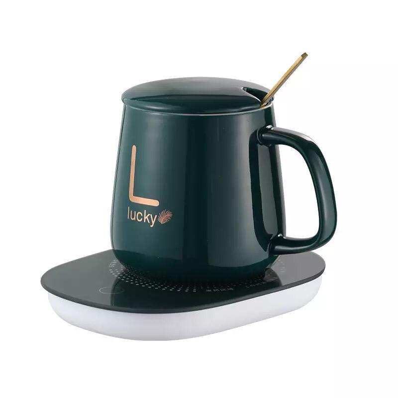 Coffee Mug with Heating Pad Warmer, USB Electric Coffee Cup Warmer for Desk, with Automatic On/Off to Keep Temperature Stable For Office Home - Image 7