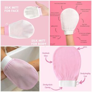 Silk Milk Body Scrubber Gloves (Mix/Random color)