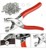 Metal button piler with buttons