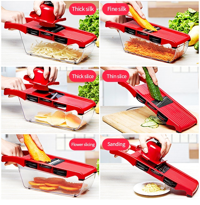 10 in 1 Mandoline Vegetable Slicer Cutter with Box - Image 4