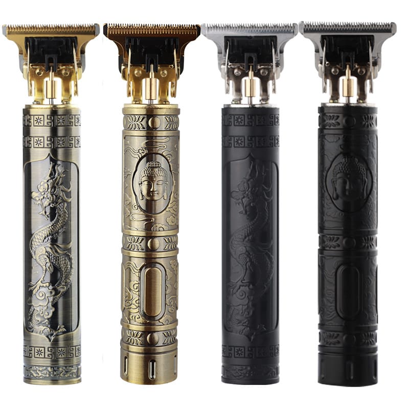 Vintage T9 USB Hair Clipper For Men Beard Shaver Hair New Barber Beard trimmer Electric Hair Cutting Machine (Metal) - Image 2