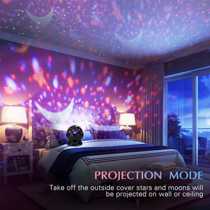 Projector Night Light Rotating Sky Moon Lamp Galaxy Lamps Home Bedroom - Image 4