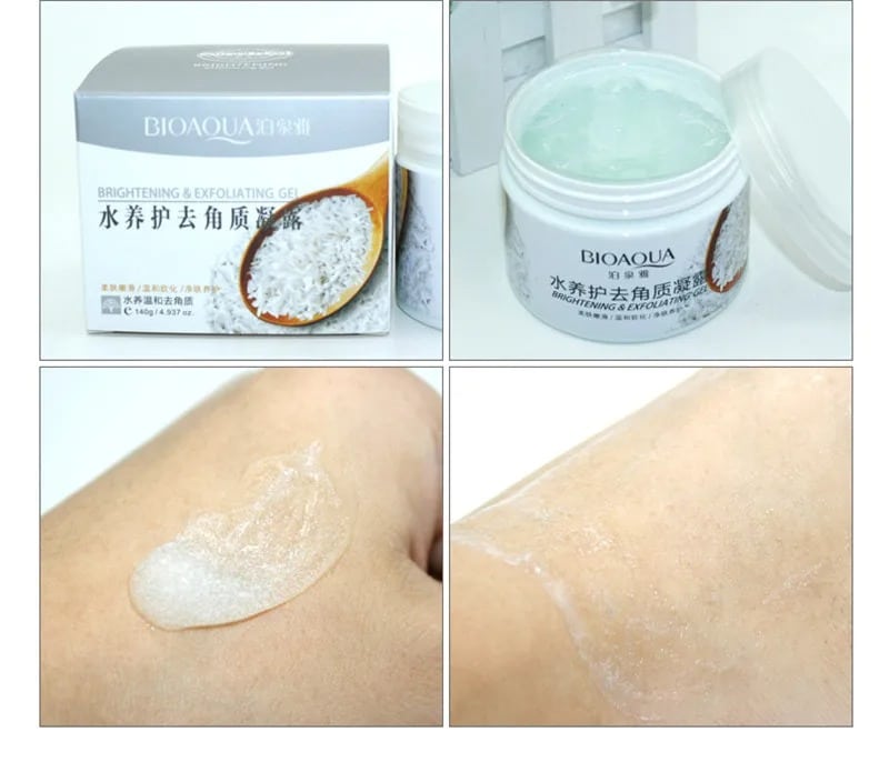 Bioaqua Brightening & Exfoliating Rice Gel Face Scrub 140ml - Image 4