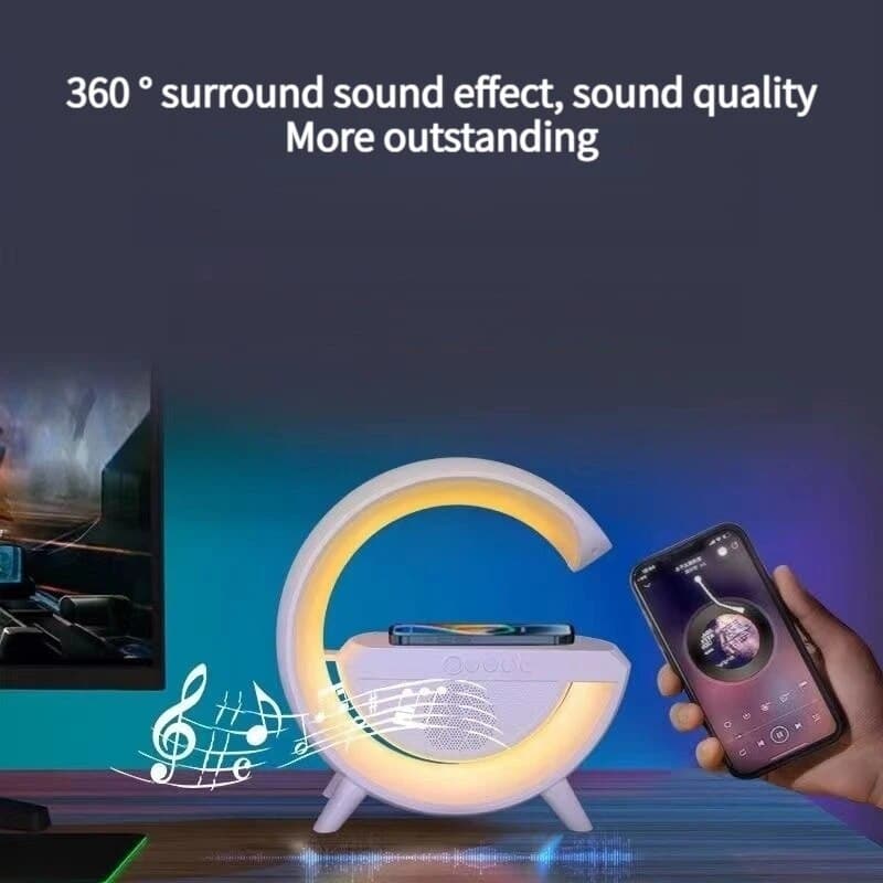 RGB lamp | speaker lamp wireless charging desk lamp - Image 4