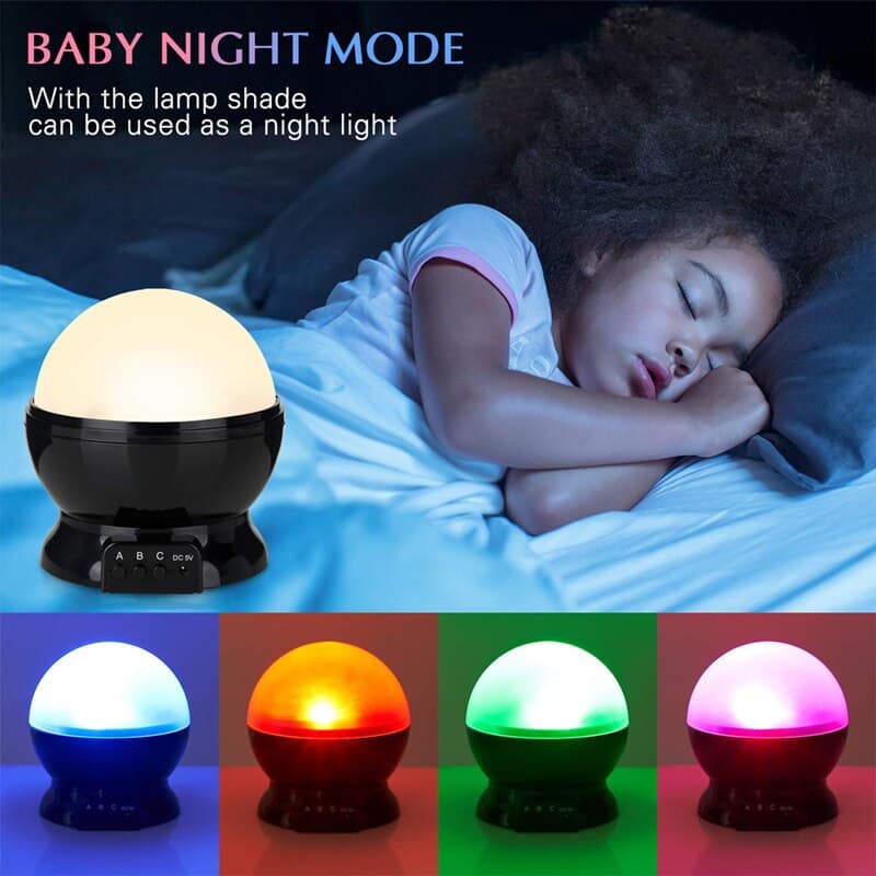 Projector Night Light Rotating Sky Moon Lamp Galaxy Lamps Home Bedroom - Image 5