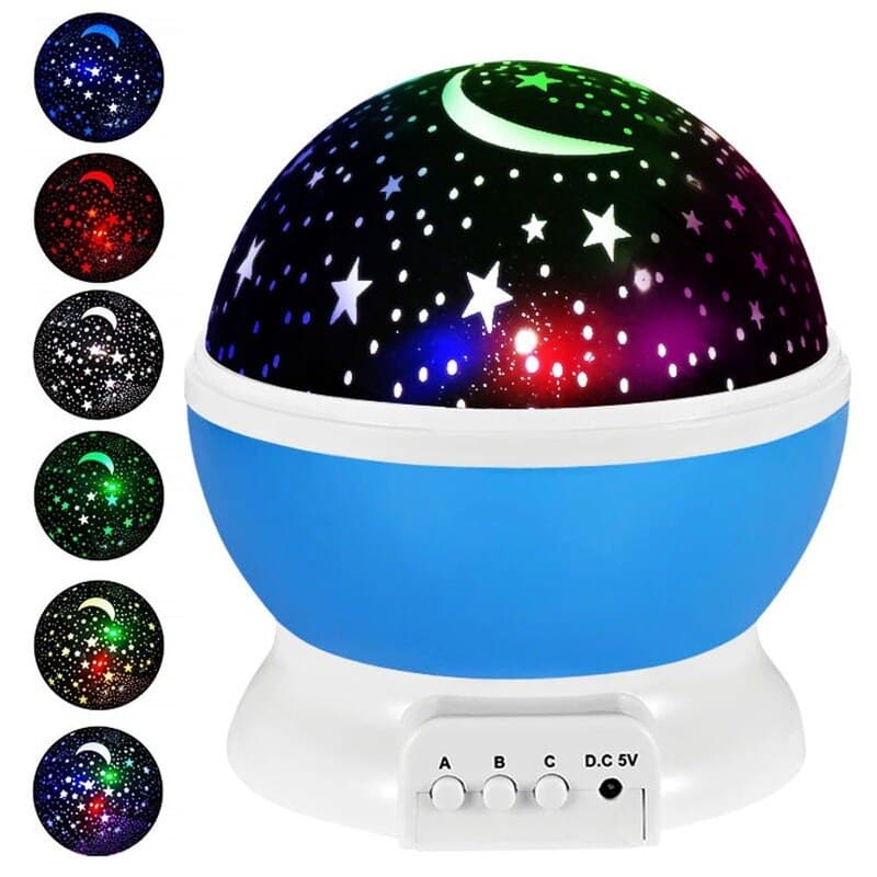 Projector Night Light Rotating Sky Moon Lamp Galaxy Lamps Home Bedroom - Image 6