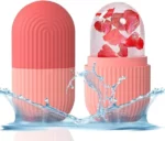 Silicone Cube Tray Shape Face Facial Ice Roller | Massage Face Roller | Frozen Facial Reusable Ice Face Roller Skincare Tool ( Random colors) (Im)